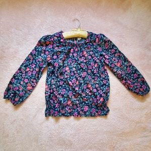 Girls Oshkosh B'Gosh Floral Long Sleeve Blouse Size 12